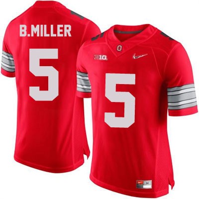 Ohio State Buckeyes Men's Braxton Miller #5 Red Authentic Nike Playoffs College NCAA Stitched Football Jersey UK19P51EG